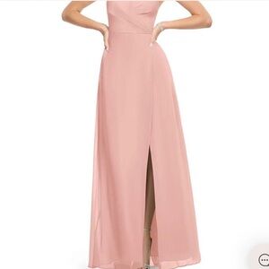 Elegant Blush Pink Sleeveless Bridesmaid Dress